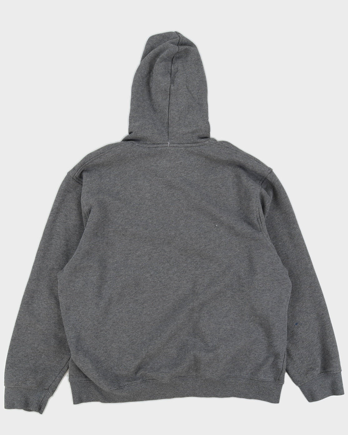 00s Y2K Nike Embroidered Logo Grey Hoodie - L