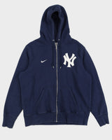 Y2K 00s Nike x New York Yankees Navy Zip Up Hoody - XL