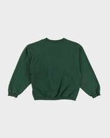 Vintage 90s Hard Rock Cafe Los Angeles Green Embroidered Sweatshirt - M