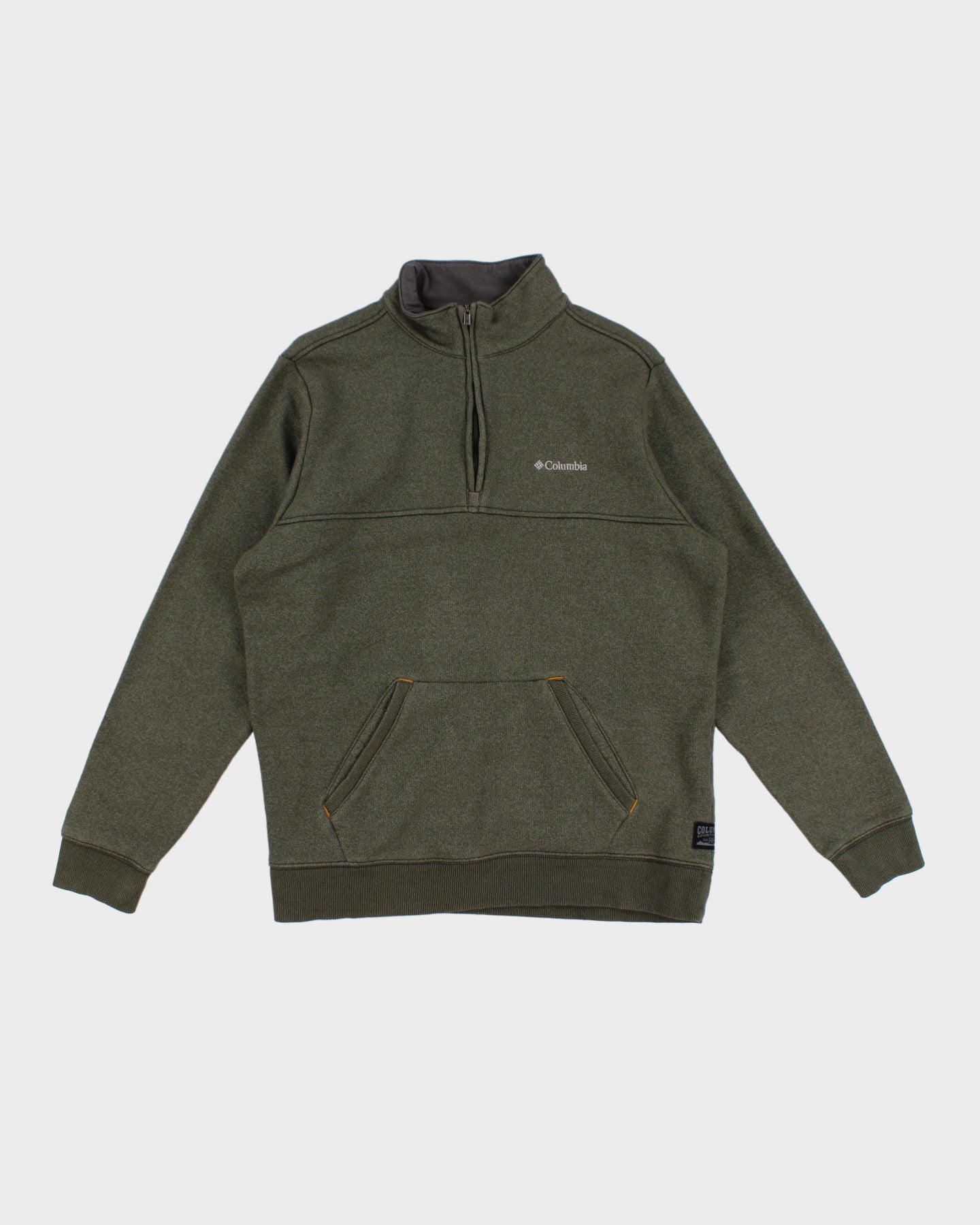 Columbia Men's Green Quarter Zip Sweatshirt - L
