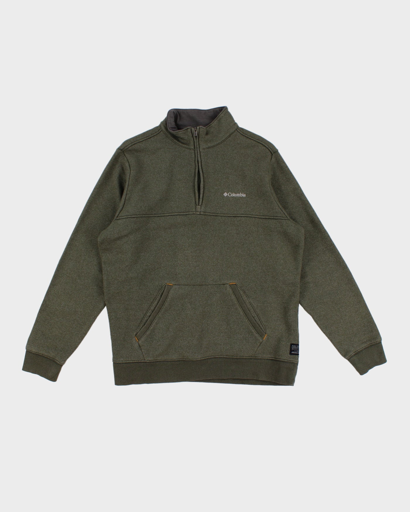 Columbia Men's Green Quarter Zip Sweatshirt - L