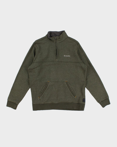 Columbia Men's Green Quarter Zip Sweatshirt - L