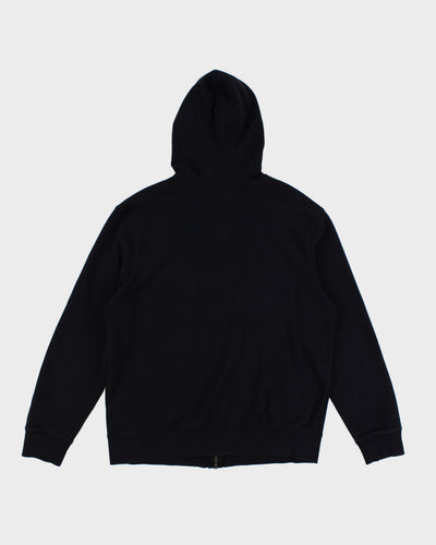 00s Gap Blue Navy Zip Up Embroidered Hoodie - L