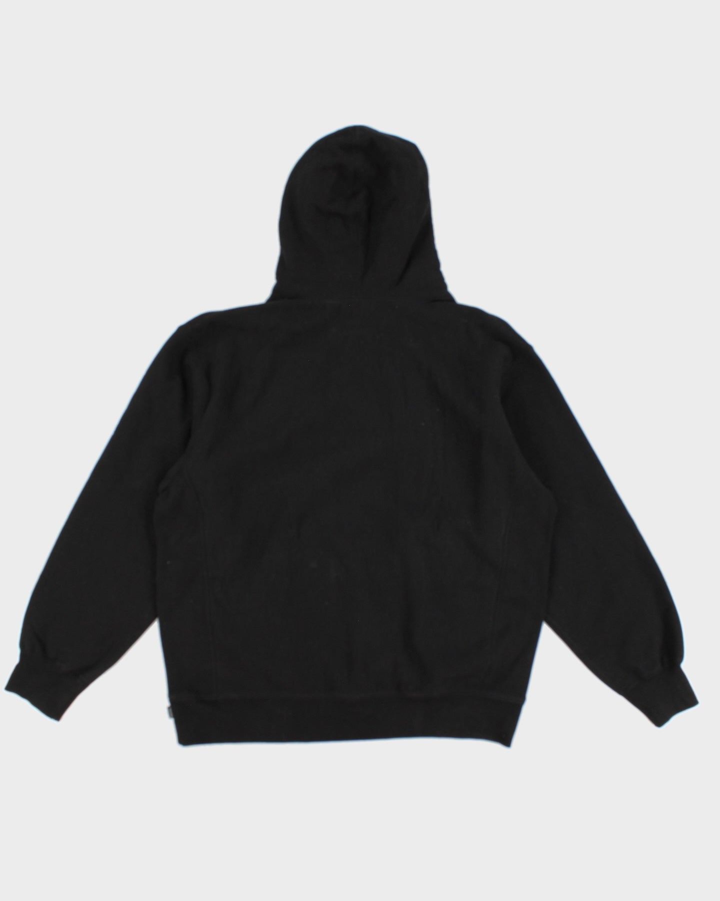 Supreme Black Embroidery Logo Oversize Hoodie - L