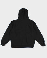 Supreme Black Embroidery Logo Oversize Hoodie - L