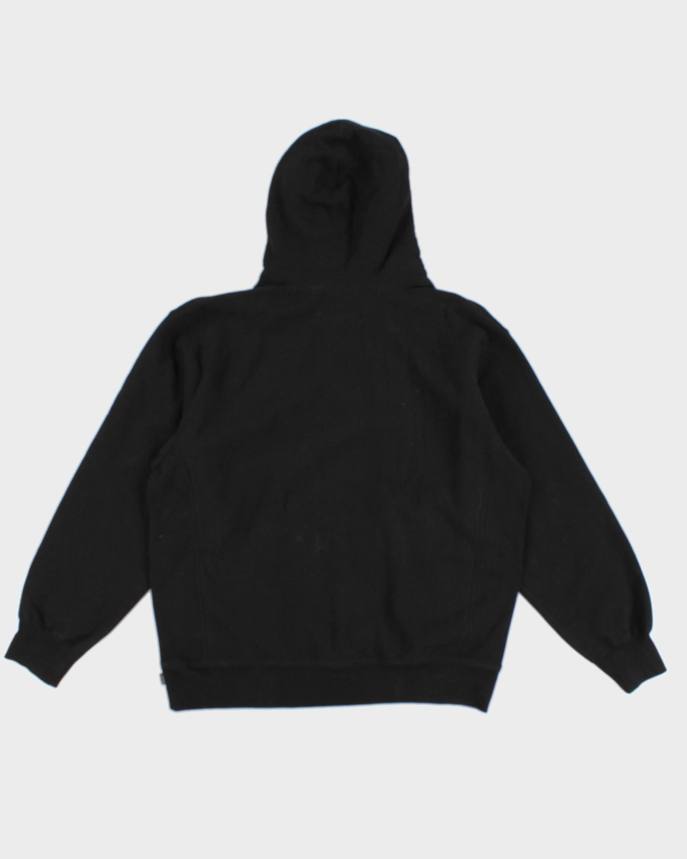 Supreme Black Embroidery Logo Oversize Hoodie - L