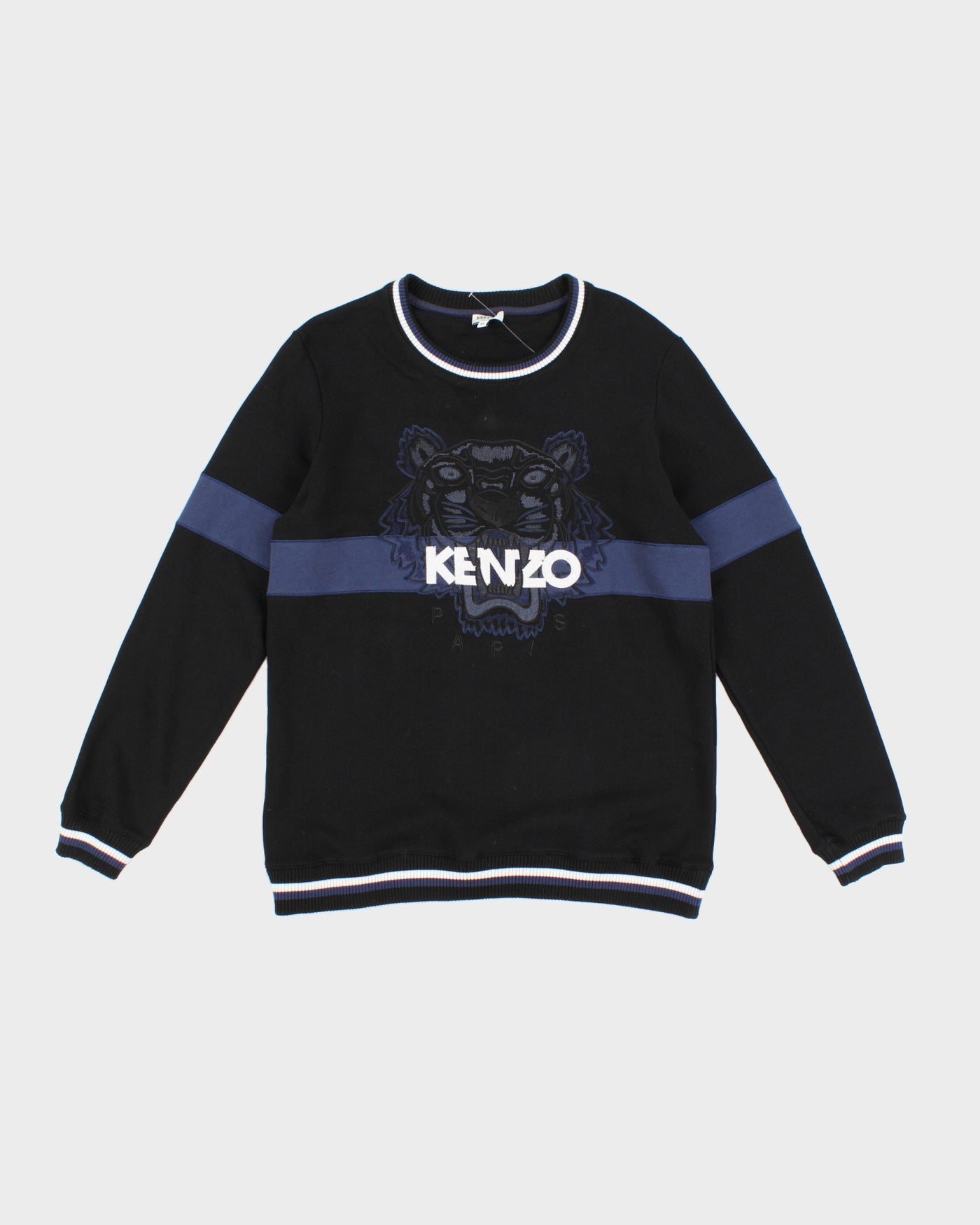 Kenzo Men's Black Tiger Embroidery Sweatshirt - M