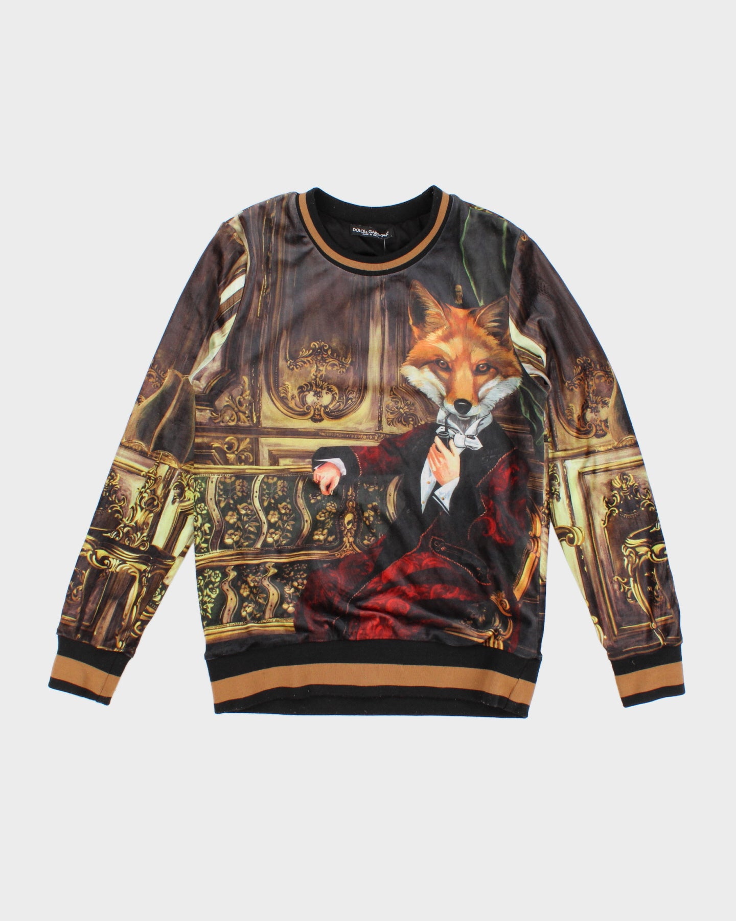 Dolce &amp; Gabbana Velour Fox Sweatshirt - S