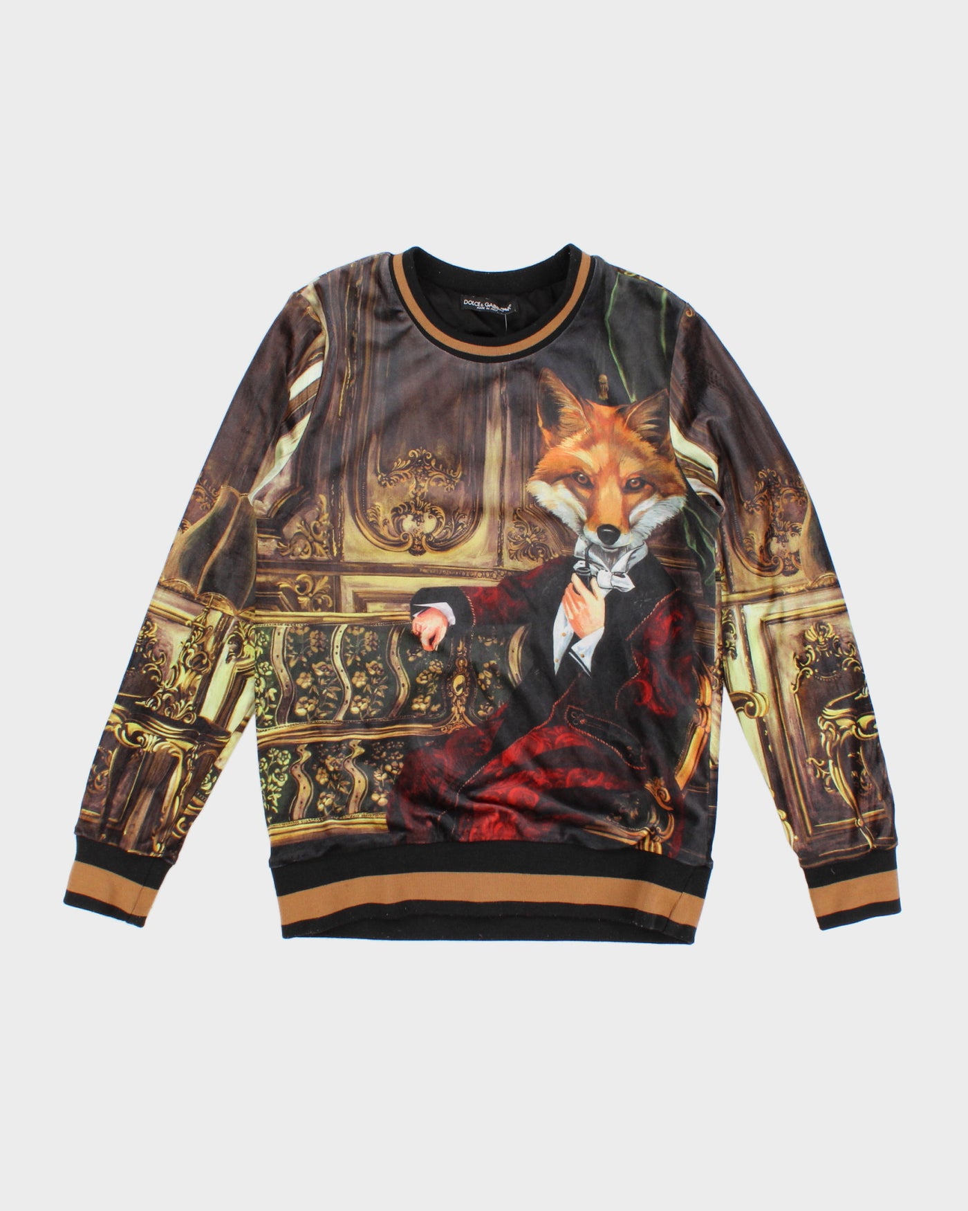Dolce & Gabbana Velour Fox Sweatshirt - S