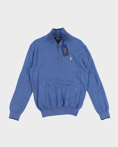 Polo By Ralph Lauren Blue Quarter Zip Sweatshirt - M