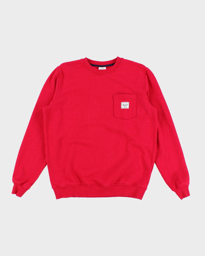 Herschel Red Pocket Oversized Sweatshirt - S