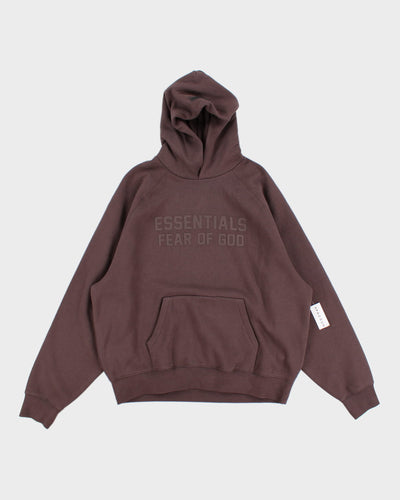 Essentials Fear Of God Brown Hoodie - M