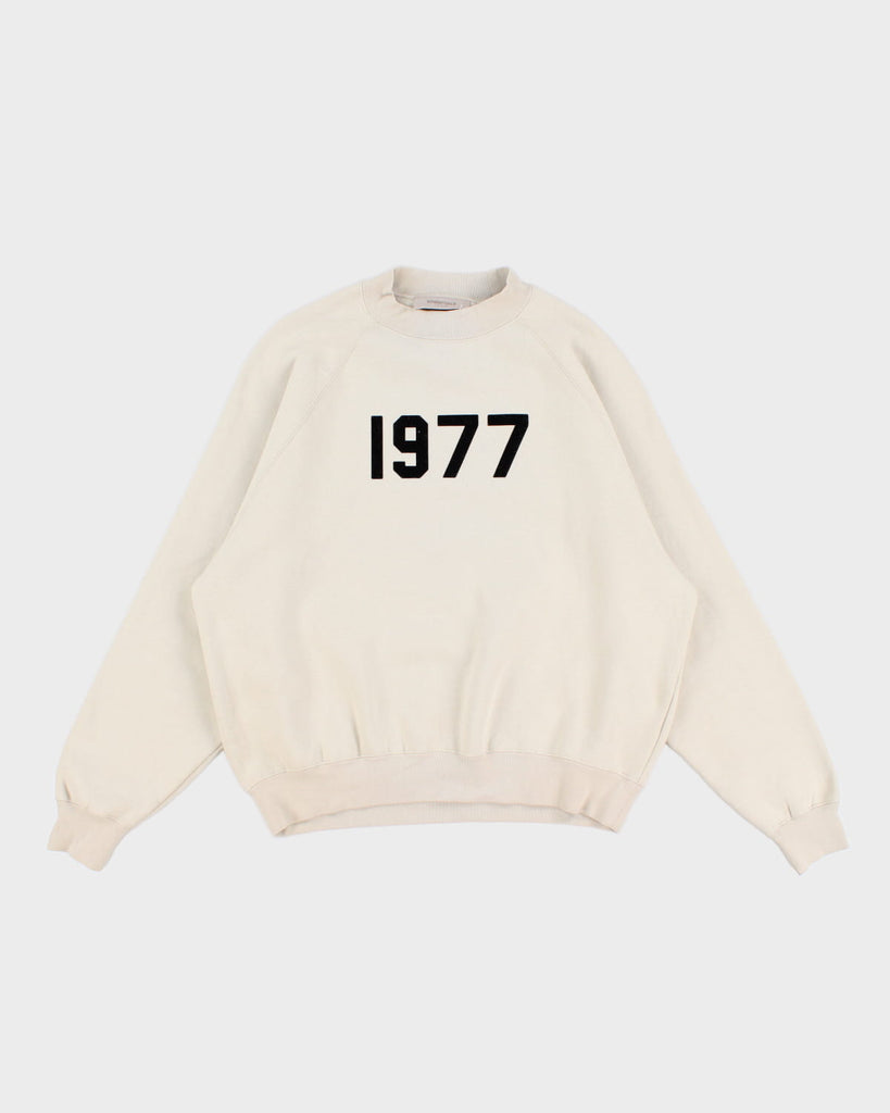 Essentials Fear Of God '1977' Cream Sweatshirt - M – Rokit