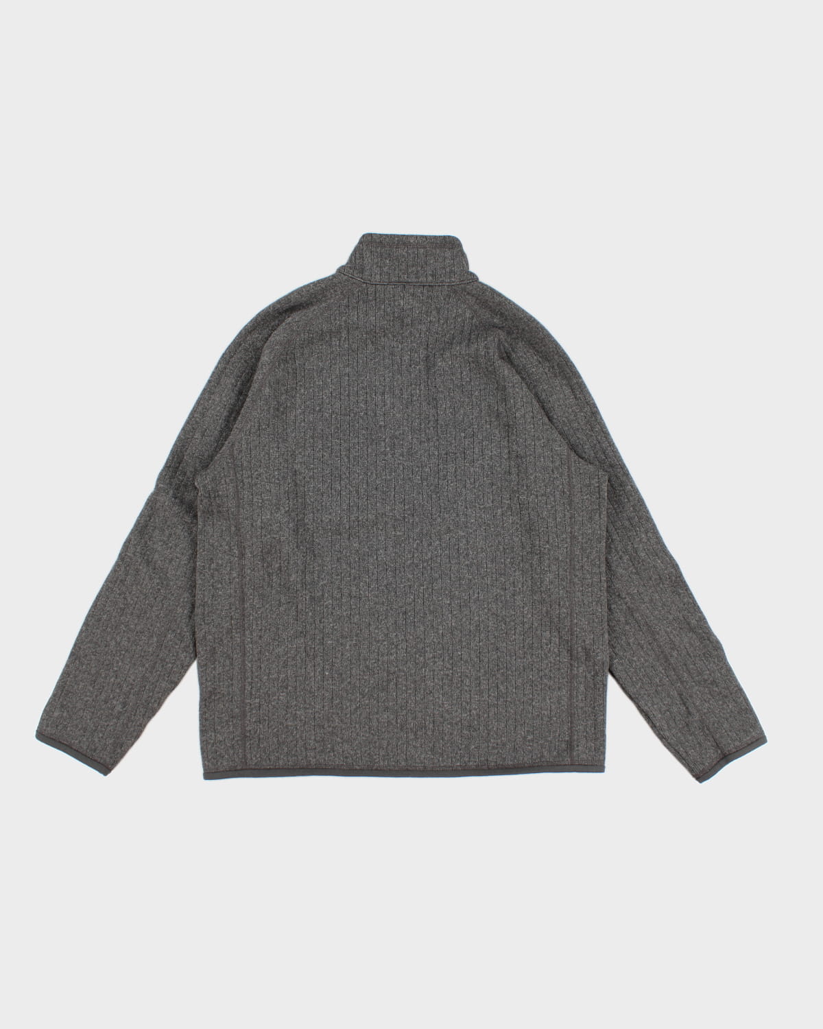 Charcoal Patagonia Zip-Up Fleeced Sweatshirt - L
