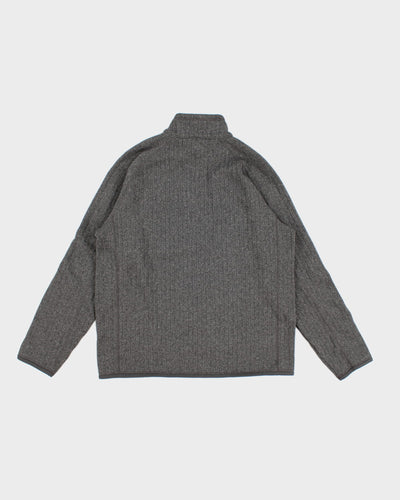 Charcoal Patagonia Zip-Up Fleeced Sweatshirt - L