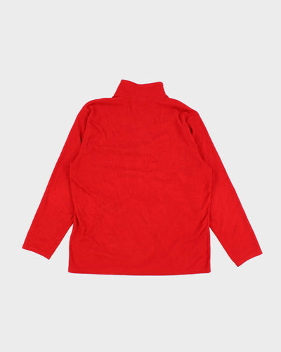 Red The North Face Zip-Up Fleeced Sweatshirt - XL