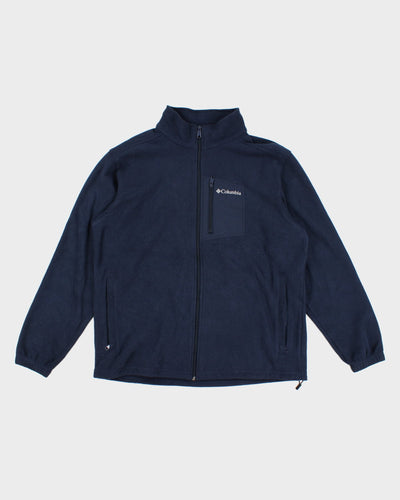 Navy Columbia Zip-Up Sweatshirt - XL