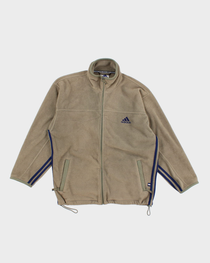 Vintage 90s Adidas Fleece Zip Up Sweatshirt - L
