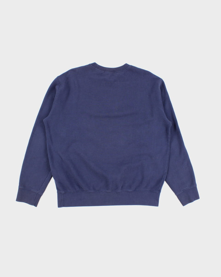 Polo By Ralph Lauren Navy Embroidered Sweatshirt - L