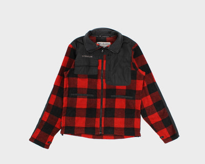 Columbia Red Plaid Zip Up Fleece - M