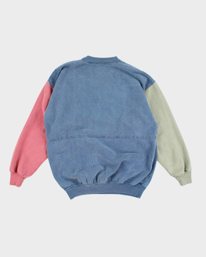 Vintage Wek The World 'Carmel By The Sea' Embroidered Colour Block Sweatshirt - L