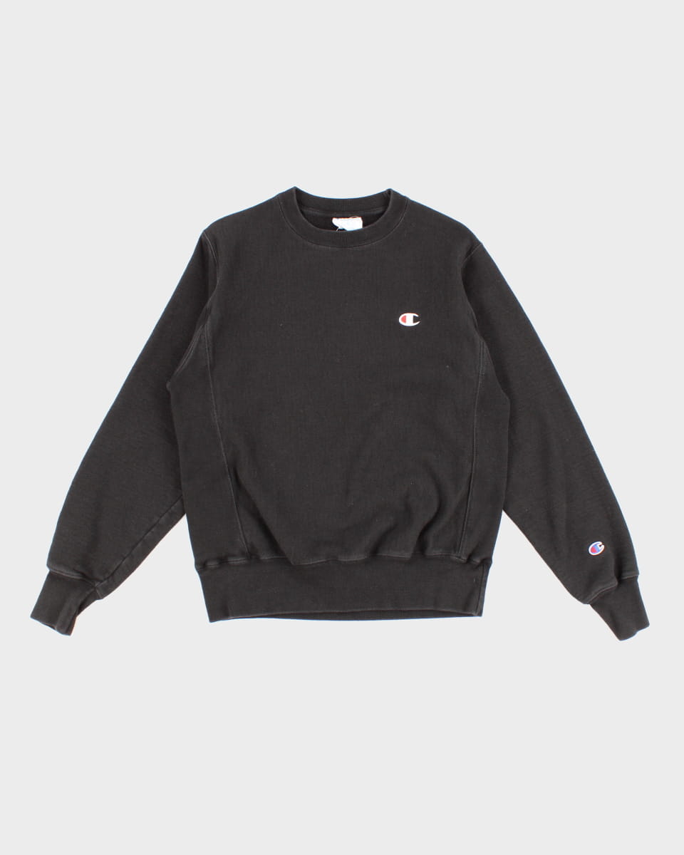 Champion Reverse Weave Black Sweatshirt - S