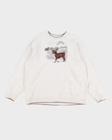 Croft &amp; Barrow Deer Embroidered Sweatshirt - L
