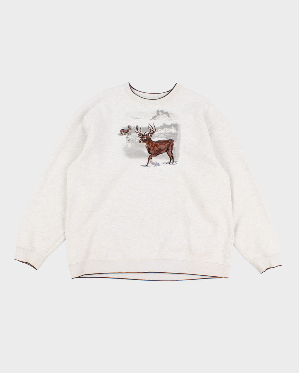 Croft &amp; Barrow Deer Embroidered Sweatshirt - L
