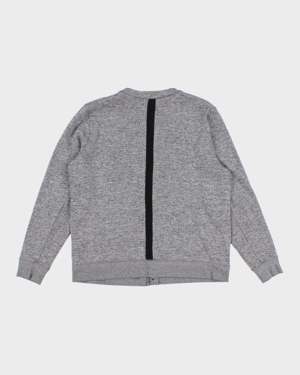 Men's Grey Nike Button-Up Sweatshirt - L