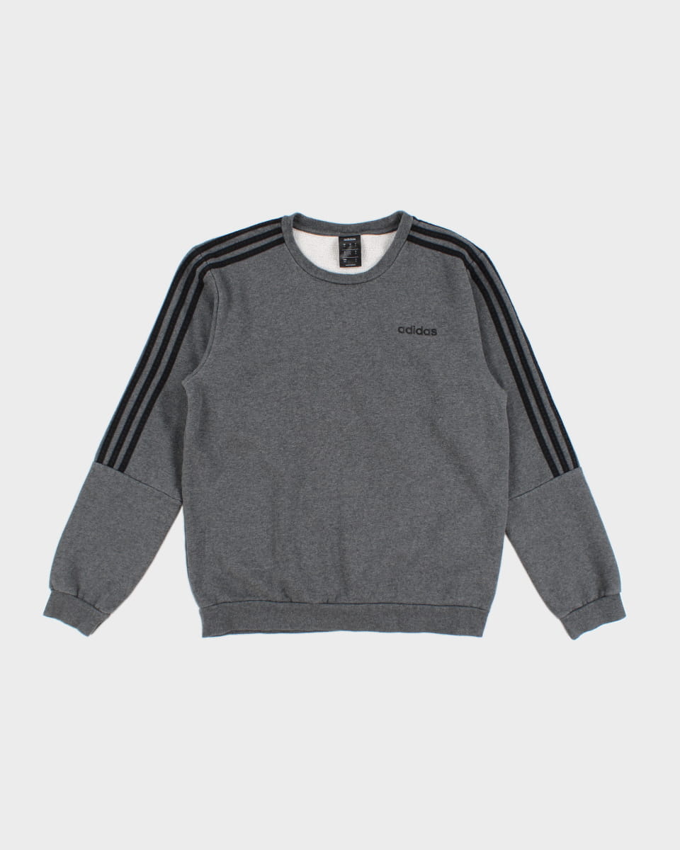 Vintage Men's Adidas Grey Sweatshirt - M