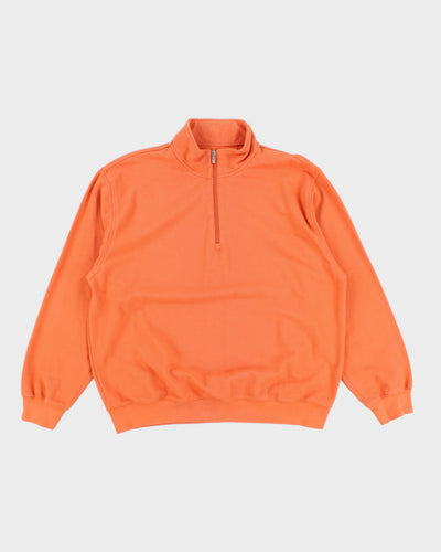 Izod Orange Quarter Zip Sweatshirt - XXL
