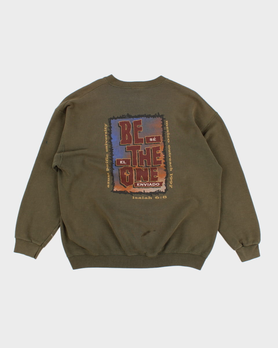 Vintage Lee Green Crew Neck Sweatshirt - XL