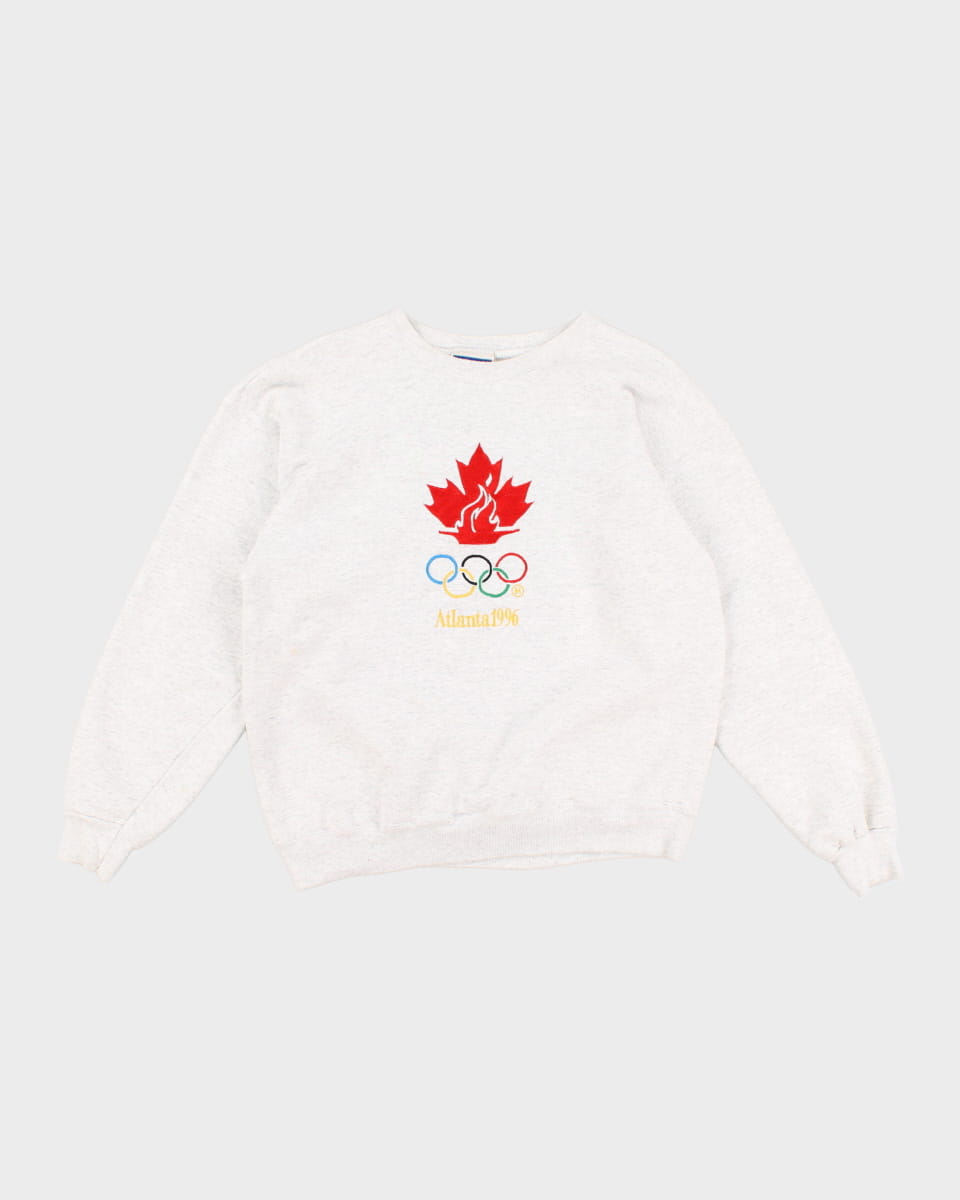 Vintage 90s Hanes Embroidered Atlanta 1996 Olympics Sweatshirt - L