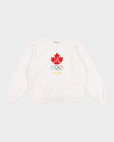 Vintage 90s Hanes Embroidered Atlanta 1996 Olympics Sweatshirt - L