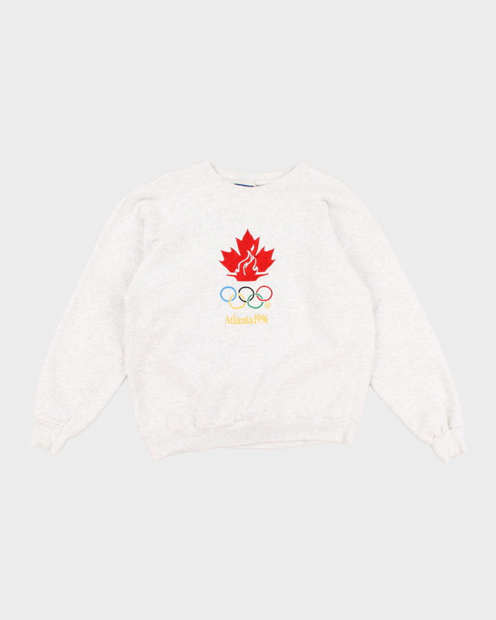 Vintage 90s Hanes Embroidered Atlanta 1996 Olympics Sweatshirt - L