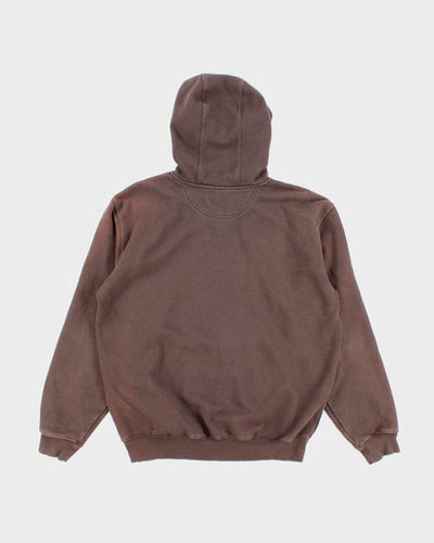 Men's Brown Carhartt Zip Up Hoodie - L