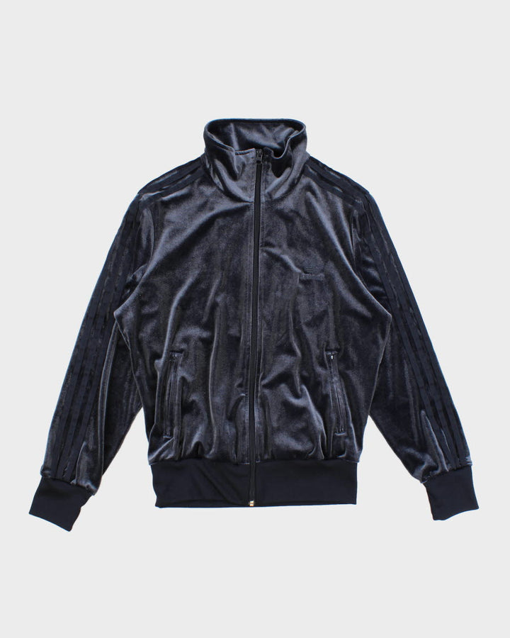 Men's Blue Adidas Velour zip up track jacket - S