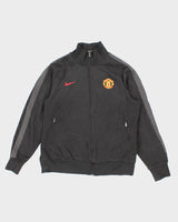 Mens Black Nike Manchester United Zip Up Sweatshirt - L