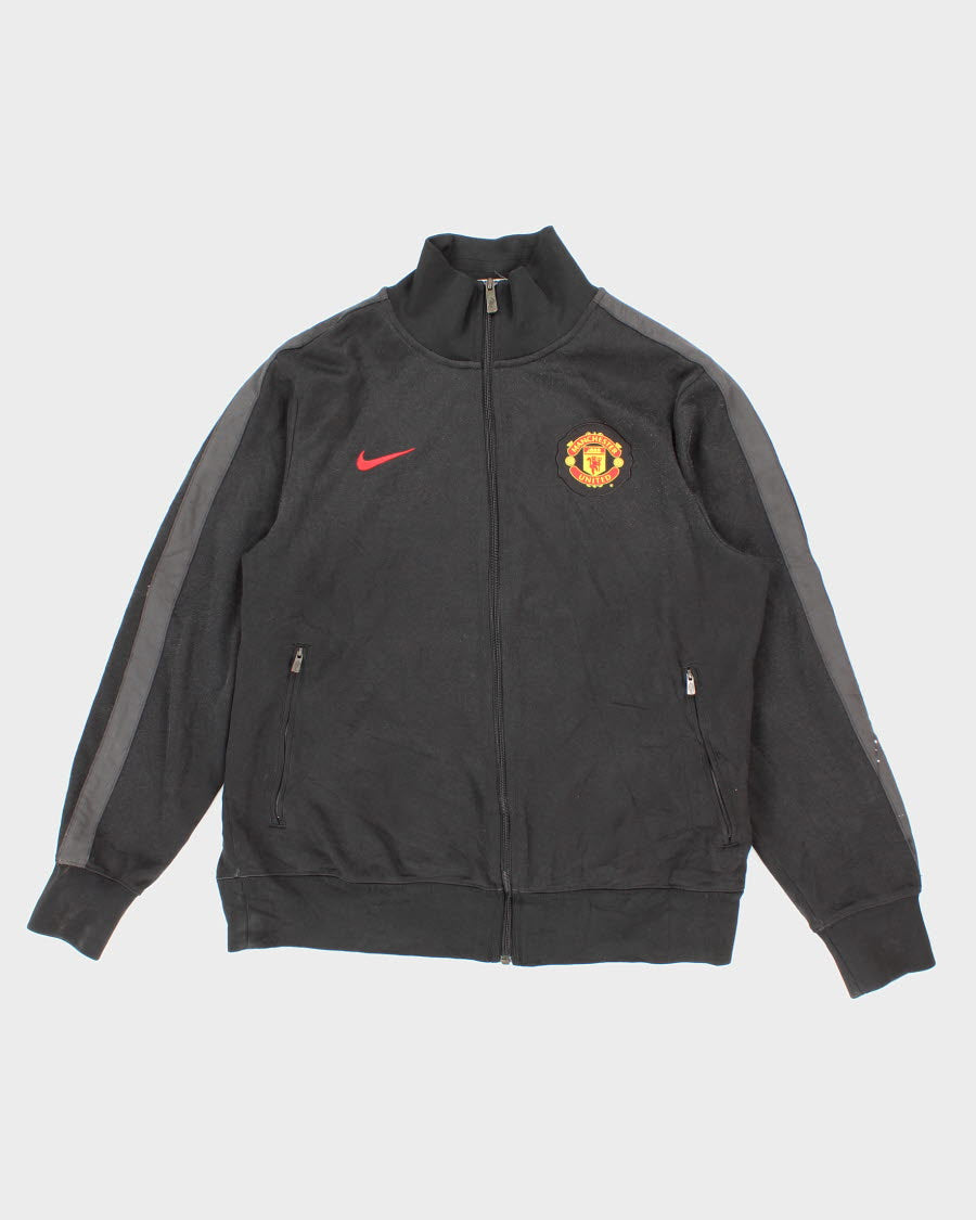 Mens Black Nike Manchester United Zip Up Sweatshirt - L