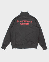Mens Black Nike Manchester United Zip Up Sweatshirt - L