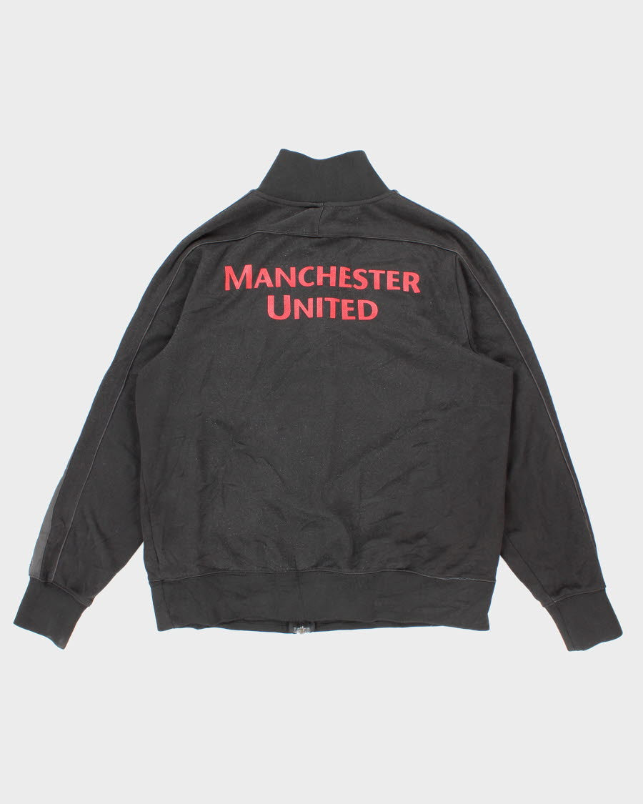 Mens Black Nike Manchester United Zip Up Sweatshirt - L