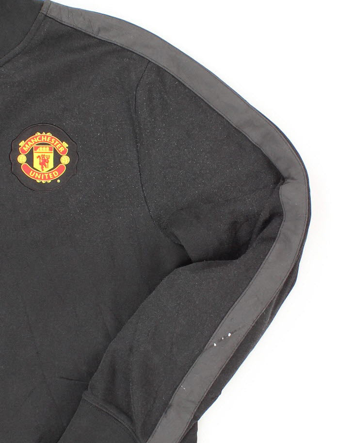 Mens Black Nike Manchester United Zip Up Sweatshirt - L