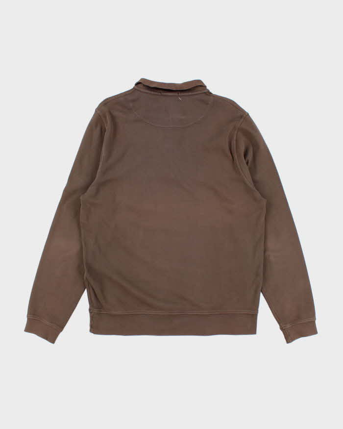 2000's Men's Brown Burberry Quarter Zip Sweater - L