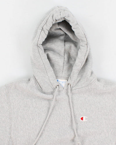 Mens Grey Champion Pullover Hoodie - S