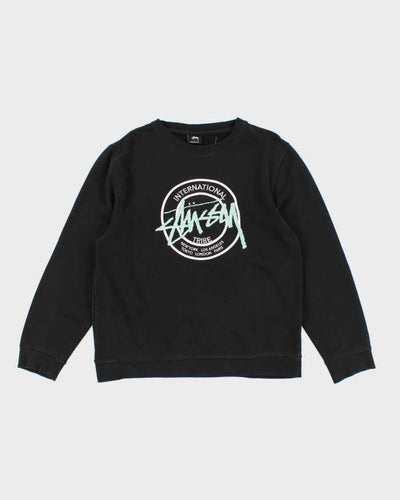 Men's Black Stussy Graphic Hoodie - L