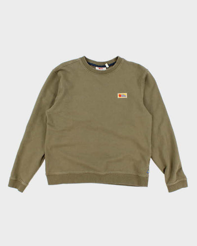 Mens Green Fjall Raven Sweatshirts - S