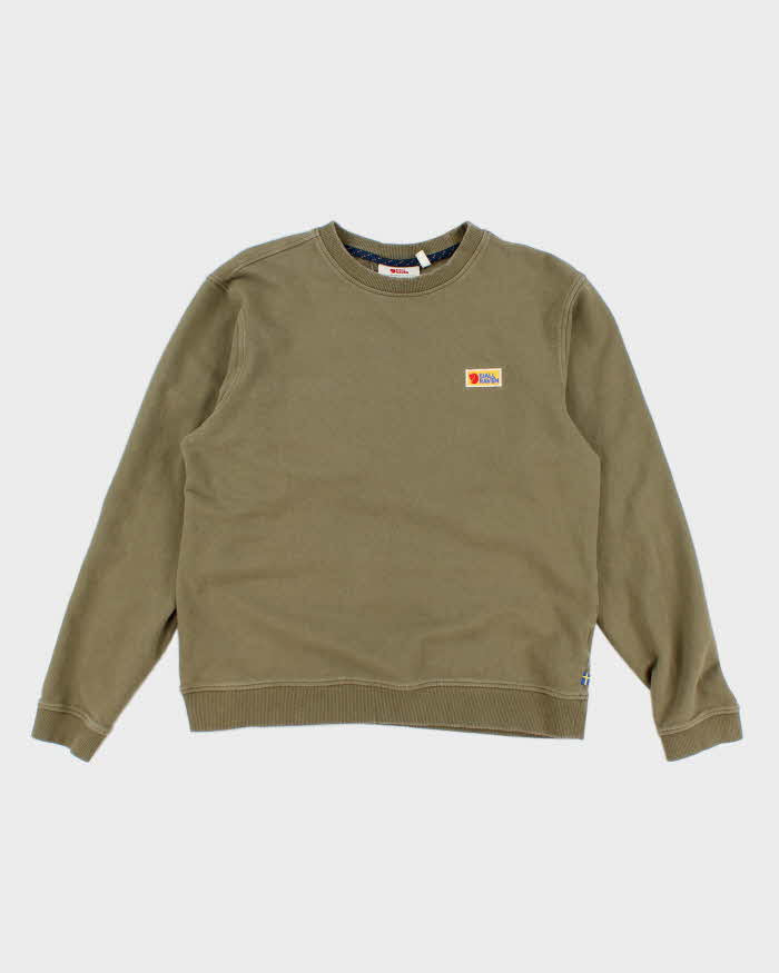 Mens Green Fjall Raven Sweatshirts - S