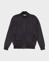 Men's Navy Bottega Veneta wool Zip Up Sweatshirt - S