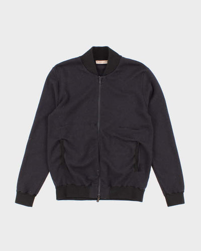 Men's Navy Bottega Veneta wool Zip Up Sweatshirt - S