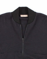 Men's Navy Bottega Veneta wool Zip Up Sweatshirt - S